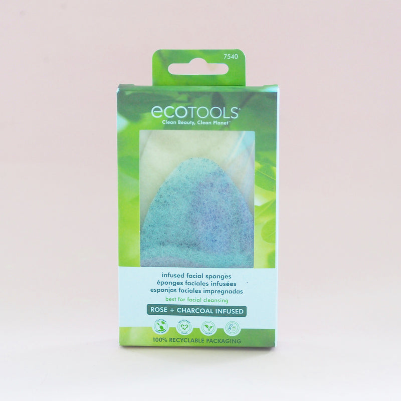 Infused Facial Sponges (Rose Petal + Bamboo Charcoal)